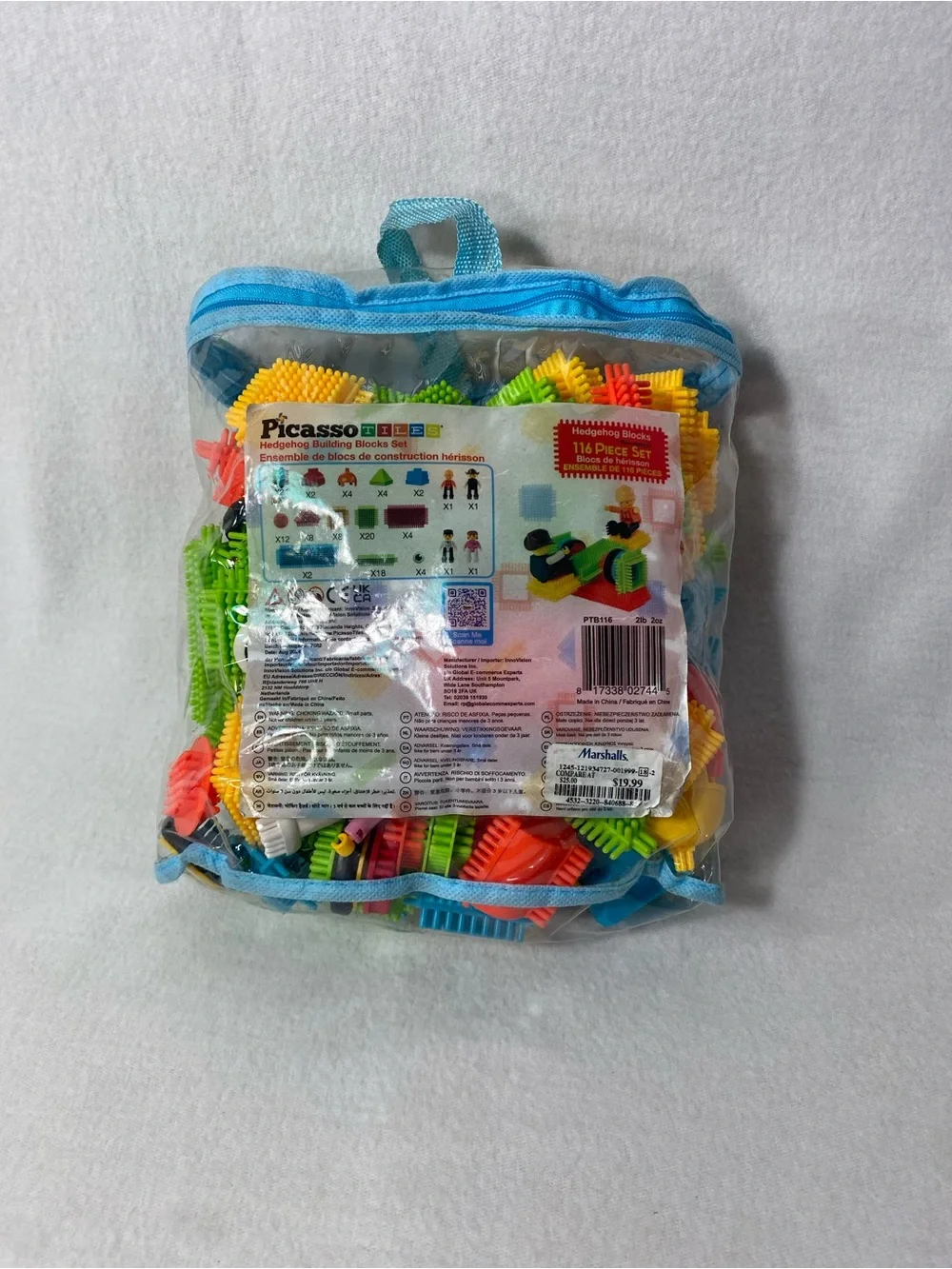Picasso Tiles Hedgehog Building Blocks Set PTB116 116 Piece Set Ages 3-99 New